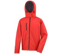 (S, Red/Black) Result Core Mens Lite Hooded Softshell Jacket