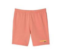 (S, Red Faded) Lacoste Mens Organic Cotton Graphic Print Shorts