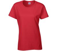 (S, Red) Gildan Ladies/Womens Heavy Cotton Missy Fit Short Sleeve T-Shirt