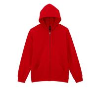 (S, Red) Gildan Unisex Adult Softstyle Fleece Midweight Full Zip Hoodie