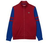 Lacoste Mens Zip Interlock Stretch Track Jacket - Red - Red - S