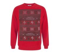 (S, Red) Pokemon Mens Happy Holidays Christmas Sweater