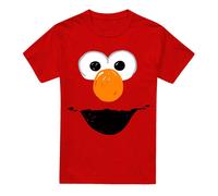 (S, Red) Sesame Street Unisex Adult Elmo Sketch Heather T-Shirt