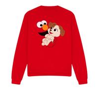 (S, Red) Sesame Street Unisex Adult Tango Face Elmo Sweatshirt