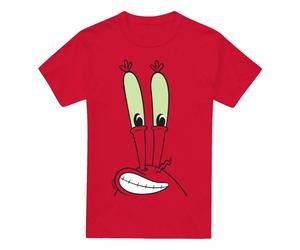 (S, Red) SpongeBob SquarePants Mens Smile Mr Krabs Face T-Shirt
