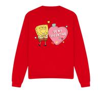 (S, Red) SpongeBob SquarePants Unisex Adult Be My Valentine Sweatshirt