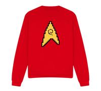 (S, Red) Star Trek Unisex Adult Engineering 8-Bit Sweatshirt