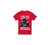 (S, Red) Star Wars Mens Lack Of Spirit Darth Vader Christmas T-Shirt