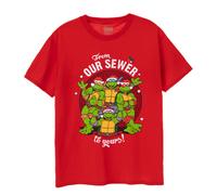 (S, Red) Teenage Mutant Ninja Turtles Mens From Our Sewer To Yours T-Shirt