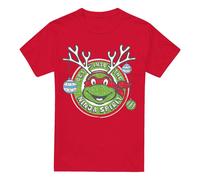 (S, Red) Teenage Mutant Ninja Turtles Mens Into The Ninja Spirit Christmas T-Shirt