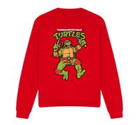 (S, Red) Teenage Mutant Ninja Turtles Unisex Adult Raphael Retro Sweatshirt