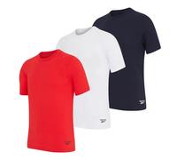 (S, Red/White/Navy) Reebok Mens Santo T-Shirt (Pack of 3)