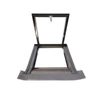 S Replacement - Highly Sealed Roof Window for CA - Manual Attic/Sunroom Hatch with Drainage - 80° Opening, 85x65cm (33.5x25.6 inches)