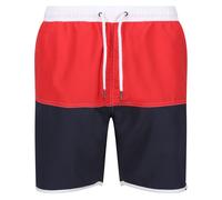 (S, Roccoco Red/Navy) Regatta Mens Benicio Swim Shorts