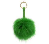 S.ROMZA Pom Pom Keychain Artificial Faux Fur Ball Keychains Fluffy Plush Keychain Pom Pom Bag Charm for Hand Bag Backpack Wallet Pendant Women's Key chain Decoration (Green)