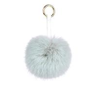 S.ROMZA Pom Pom Keychain Artificial Faux Fur Ball Keychains Fluffy Plush Keychain Pom Pom Bag Charm for Hand Bag Backpack Wallet Pendant Women's Key chain Decoration (Mint Green)
