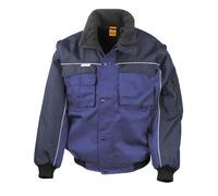 (S, Royal Blue/Navy) WORK-GUARD by Result Mens Heavy Duty Jacket