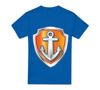 (S, Royal Blue) Paw Patrol Mens Zuma Badge T-Shirt