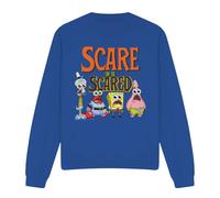 (S, Royal Blue) SpongeBob SquarePants Unisex Adult Scare Or Be Scared Sweatshirt