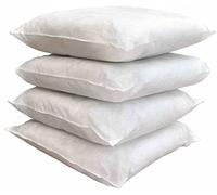 S&S Bedding Luxury White Duck Feather Cushion Pad Inner Insert 100% Natural Cotton Anti Dust Mite and Down Proof Cover Non Allergenic Extra Filled Pads Available in 16,18,20,22,24,26 (20x20 inch)