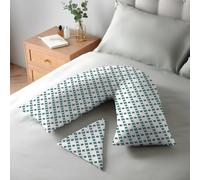 S&S Bedding Orthopaedic Printed V Shaped Polycotton Pillowcase Super Soft Best For Back & Neck Support/Maternity/Nursing, Unique Designs V Pillowcase Cover Only (Pattern 5)