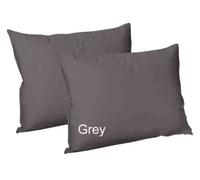 S&S Bedding Pair Of Luxury T-300 100% Egyptian Cotton Satin Housewife Pillowcases 50 x 75cm + Free U,K,Delivery (Grey)