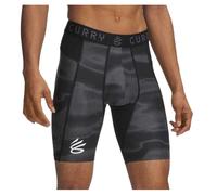 (S S, Black/Grey) Under Armour Unisex Adult HeatGear Compression Shorts