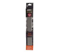 S/S KP DE 20CMX4.50 - Knitting Pins: Double-Ended: Set of Five: Stainless Steel: Elan: 20cm x 4.50mm - Pony Groves & Thames Multi One Size