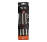 S/S KP DE 20CMX9.00 - Knitting Pins: Double-Ended: Set of Five: Stainless Steel: Elan: 20cm x 9.00mm - Pony Groves & Thames Multi One Size