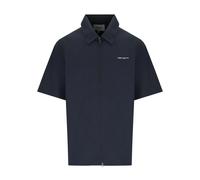 S/S Postal Zip Shirt - male - Carhartt Wip - Short Sleeve Shirts - Blue - M - Shirts M