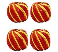 S,S Store Cotton Pooja Kalawa Moli,Mauli,kalava,Nada chhadi,Thread Roll,Sacred Thread Shudh Dhaga (Red Yellow Cotton Ball, Set of 4)