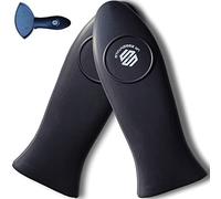 S&S UKessentials Classic Hot Handle Holders - Heat Resistant Pan Handle Covers, Non-Slip, Black (2 Pack)