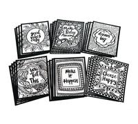 S&S Worldwide Think Positive Velvet Art Posters 4 each of 6 Designs Inspirational Quotes - Dream Big Good Vibes Only & More Color With Markers or