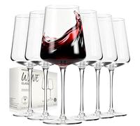 S SALIENT Wine Glasses Set of 6 - White Wine Glasses Crystal Wine Glasses 529ml Whopping Capacity for Serious Wine Lovers Who Measure Joy in Bottles,Large
