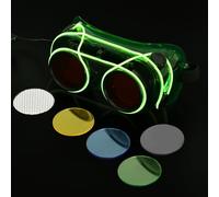 S SANGLE SOPFFY LED Welding Goggles,Welding Glasses for Men Glow in the Dark,Flip Up Cutting Torch Glasses,Changeable Colored Lens,Halloween,Rave Party Costume Accessory