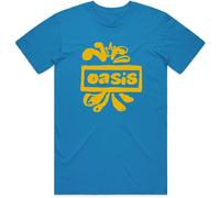 (S, Sapphire Blue) Oasis Unisex Adult Logo T-Shirt