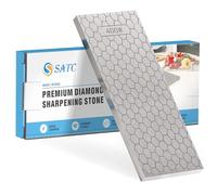 S SATC Diamond Sharpening Stone 2 Side Grit 400/1000 Diamond Plate Honing Stone 8-inch Hone Sharpener