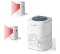 S SELDORAUK Dog barking alarm motion sensor, dog barking, wireless infrared, visitor reminder, intimidating thieves, burglars, wild animals for courtyard, house, ranches, farms (1 receiver + 2
