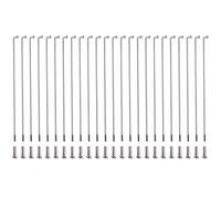 S SENQI Bicycle Spokes 14G Stainless Steel with Copper Cap Multiple sizes 36pcs Silver,284mm