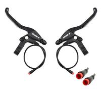 S SENQI E-Bike Brake Lever with Locking Button for Electric Bicycle E-Bike E-Scooter Electronic Tricycle Safety Control with Ergonomic Design Waterproof Wire(1 Pair)