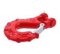 S Shape Alloy Steel Tow Hook with Safety Latch for Offroad | High Load Capacity, Fast Hook-up Design, Red Finish, Suitable for Marine Use and Tow Points