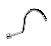 S Shape Shower Arm Steel 17inch Length Enhances Bathroom Aesthetics Modern Designing Contemporary for Renovations Detail Oriented Renovations