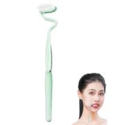 S-Shape Toothbrush Scientific Vertical Brush for Adults - Soft-Bristled Tongue Coating Interdental Brush for Cleaning and Massaging Gums - Extra Clean Soft Toothbrush (Green)