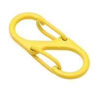 S Shaped Double Carabiner Keychain Thefts Deterrents Duals Gate Binder Carabiner For Camping Key Holder With Locking Gate Metal Double Sided Spring Gate Hook Keychain Clasp