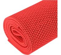 S-Shaped Drainage Mat, Drainage Commercial Rug Floor Matting Roll, 0.22'' Thick Wet Area Non-Slip Door Mats, Versatile Floor Mats for Bathroom Pool,Red,0.9x1m/3x3.3FT