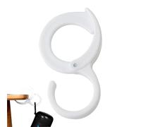 S Shaped Hook - PP 10.5cm 5x1.4x10.5cm | Heavy Duty Cabinet Hanging Hook with Buckle, Hat and Tie Storage | Wardrobe Kitchen Bathroom Balcony Home Storage