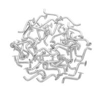 S Shaped Safety Pin 50pcs for Pallet Racking Heavy Duty Warehouse | Galvanized Iron, Flat Head Design, Secure Fixation and Wear Resistance, Quick Installation, Silver Finish