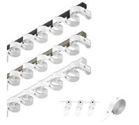 S-Shaped Serpentine Curtain Rod for Living Room, Shower Divider, RV Curtains, Wavy Pattern, White, 180cm - Stylish, Durable, Easy to Install, Perfect for Home & Camping.