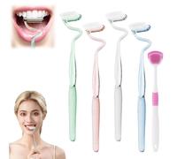 S Shaped Toothbrush, Multi-Functional S-Shaped Toothbrush, Scientific Vertical Brush Comprehensive Care for Teeth and Gums, Ultra-Clean Adult Soft toothbrushes (4Pcs-Mix)