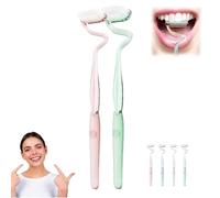 S Shaped Toothbrush, Multi-Functional S-Shaped Toothbrush, Scientific Vertical Design for Teeth and Gum Care, Soft Bristles Deep Cleaning and Massaging (2PCC)